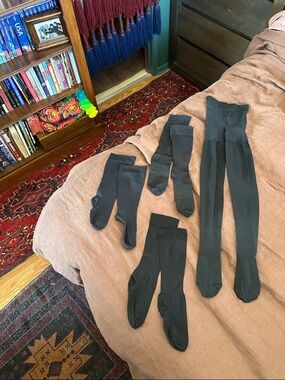 Compression tights(1) & knee high calf compression sock(3) bundle of 4. Jobst XL